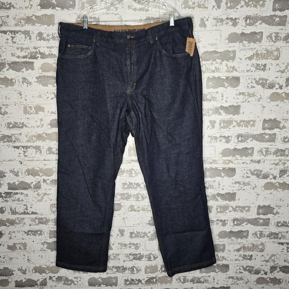 NEW Duluth Trading Jeans Mens 42x30 Dark‎ Rinse Blue DuluthFlex Ballroom Relaxed
